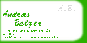 andras balzer business card